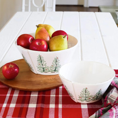 Vietri Lastra Holiday Stacking Serving Bowl 