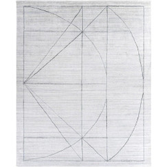 Surya Hightower Charcoal and White Viscose Rug 