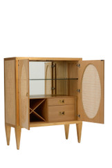 Chelsea House Petite Caned Bar Cabinet