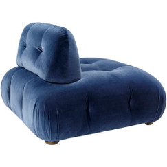 Surya Rouen Navy Velvet Modular Chair 