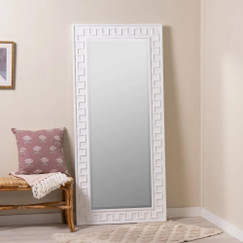 Cooper Classics Erin Gates Brook White Floor Mirror 