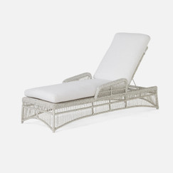 Made Goods Soma Speckled White Outdoor Chaise Lounge (Interchangeable Cushions) 