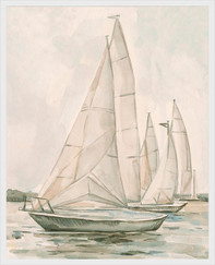 Art Classics Old World Sail Scribble II Framed Canvas 