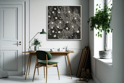 Art Classics Wild Apple Dots And Blocks Framed Canvas 