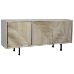 Gretaz 76-inch Linear Carved Sideboard