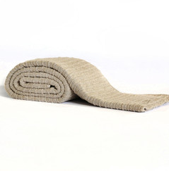 Daniel Design Studio Pleated Knit Flax Throw Blanket 