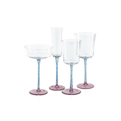 Zodax Sachi Pink and Blue Champagne Flute (Set of 6) 