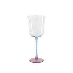 Zodax Sachi Pink and Blue Red Wine Glass (Set of 4) 