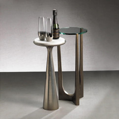Zodax Funnel Drink Table with Marble Top 