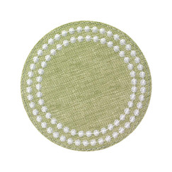 Bodrum Pearls Fern and White Round Coasters (Set of 4) 