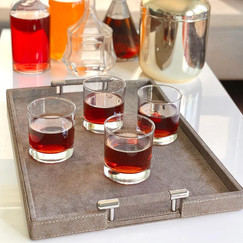 Bodrum Stingray Navy Rectangular Tray 