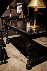 Noir Portuguese Hand Rubbed Black Desk 