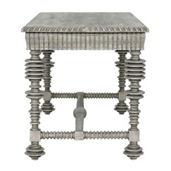 Noir Portuguese Distressed Grey Desk 