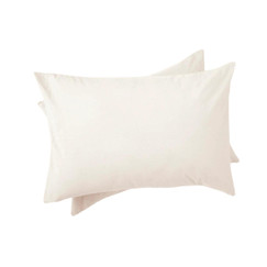 purecare Dr. Weil Garment Washed Percale Ecru Pillow Shams 