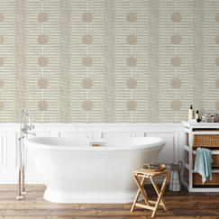 Mitchell Black Nomalanga Linen Wallpaper by Forbes + Masters 