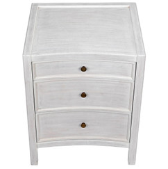 Noir Hampton White Wash Night Stand 