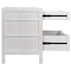 Noir Hampton White Wash Night Stand 