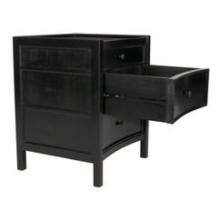 Noir Hampton Hand Rubbed Black Night Stand 