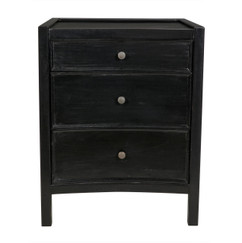 Noir Hampton Hand Rubbed Black Night Stand 