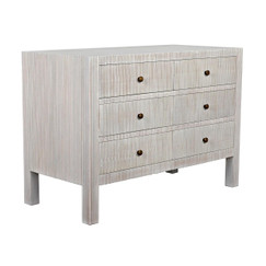 Noir Conrad White Wash 6 Drawer Dresser 