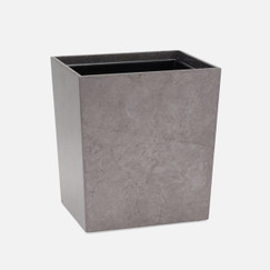 Pigeon and Poodle Charlotte Pewter Rectangular Wastebasket 