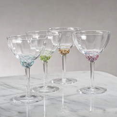 Zodax Colette Blush Martini / Cocktail Optic Glass (Set of 4) 