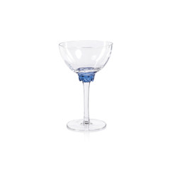 Zodax Colette Sapphire Blue Martini / Cocktail Optic Glass (Set of 4) 