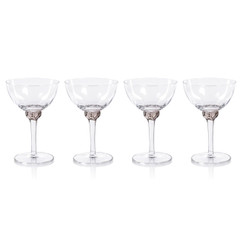 Zodax Colette Smoky Gray Martini / Cocktail Optic Glass (Set of 4) 