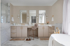 Mitchell Black Versa Hand Stripe - Pale Pebble Wallpaper 