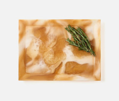 Blue Pheasant Olena Amber Swirled Rectangular Serving Trays (Set of 2) 