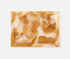 Blue Pheasant Olena Amber Swirled Rectangular Serving Trays (Set of 2) 