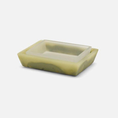 Pigeon and Poodle Novo Pale Jade Swirled Rectangular Soap Dish 