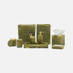 Pigeon and Poodle Novo Pale Jade Swirled Brush Holder 