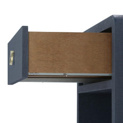 Villa & House Benjamin Blue Steel Single Drawer Side Table 