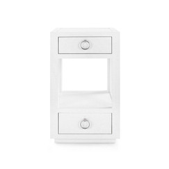 Villa & House Camilla Chiffon White Two Drawer Side Table 