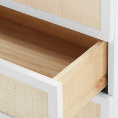 Villa & House Astor Vanilla Three Drawer Side Table 