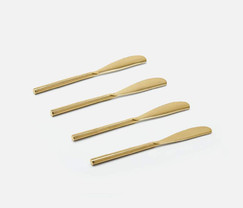 Blue Pheasant Gwen Polished Gold Spreaders (Set of 4) 