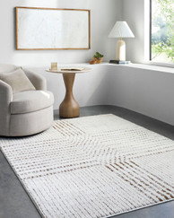 Livabliss Architect Ivory & Brown Woven Rug 