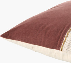 Livabliss San Marco Burgundy Woven Pillow 