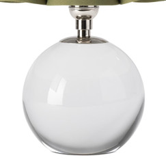 Regina Andrew Design Giorgio Green Scalloped Crystal Mini Lamp in Polished Nickel 