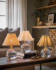 Regina Andrew Design Giorgio Green Scalloped Crystal Mini Lamp in Polished Nickel 