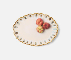 Blue Pheasant Amoria Almond & Sage Oval Serving Platters 