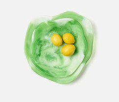 Blue Pheasant Beatrix Green Swirled Serving Trays (Set of 2) 
