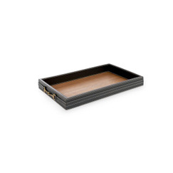 Villa & House Buckley Black Rectangular Serving Tray 