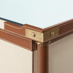 Villa & House Toulon Tan 3-Drawer Side Table 