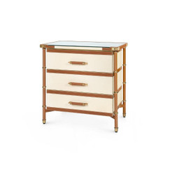 Villa & House Toulon Tan 3-Drawer Side Table 