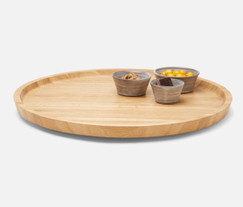 Blue Pheasant David Natural Oak Wood Lazy Susan 