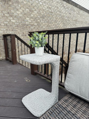 Made Goods Devante Twisted Wicker Outdoor Accent Table 