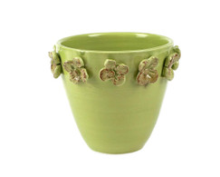 Vietri Rustic Garden Pistachio Cachepot 