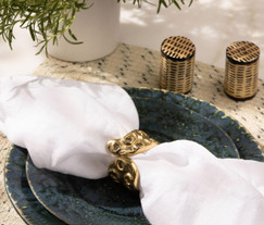 Blue Pheasant Dante Gold Napkin Rings (Set of 4) 